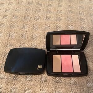 Lancome Trio Blush & Highlight Palette — Peach, Pink, Champagne